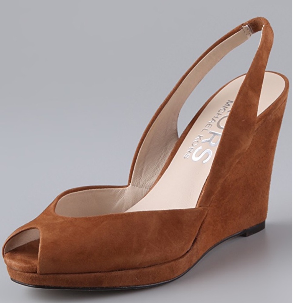 KORS Michael Kors Vivian Suede Wedges Size 8